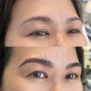 Combo Brows before and after